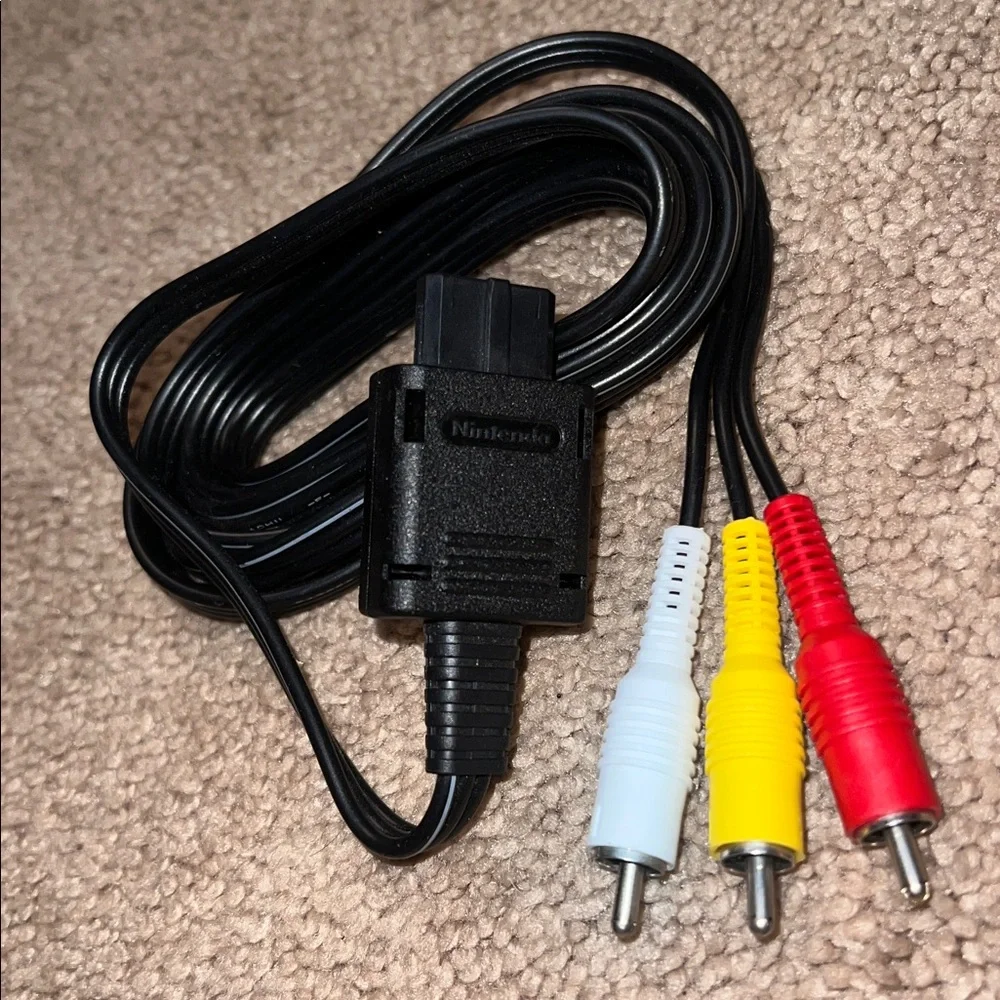 NINTENDO Vintage 1990s OEM Original Super Nintendo SNES 64 N64 AV Cord